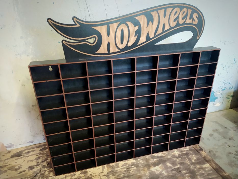 Поличка для машинок Hot Wheels хот вілс дісплей для моделей 1:64 гараж