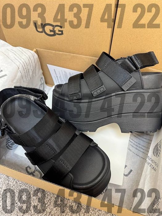 Босоніжки UGG Ugg Goldenrise на Платформі Уггі White/Bone/Black