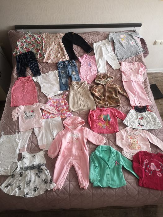 Одежда 9-12 мес платье лосины штаны кофта реглан