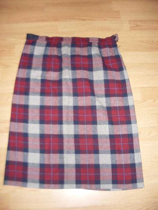 spódnica gruba w kratę flanelowa 44 46