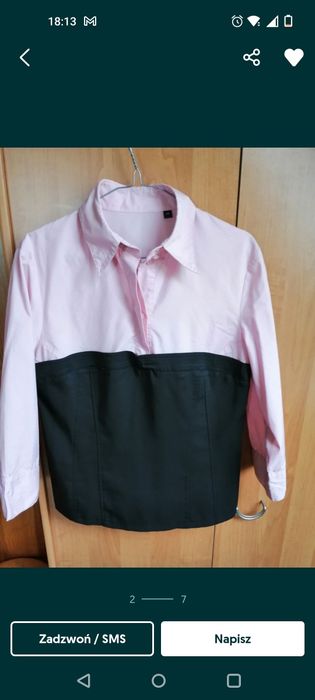 Bluzka damska różowo czarna, 38