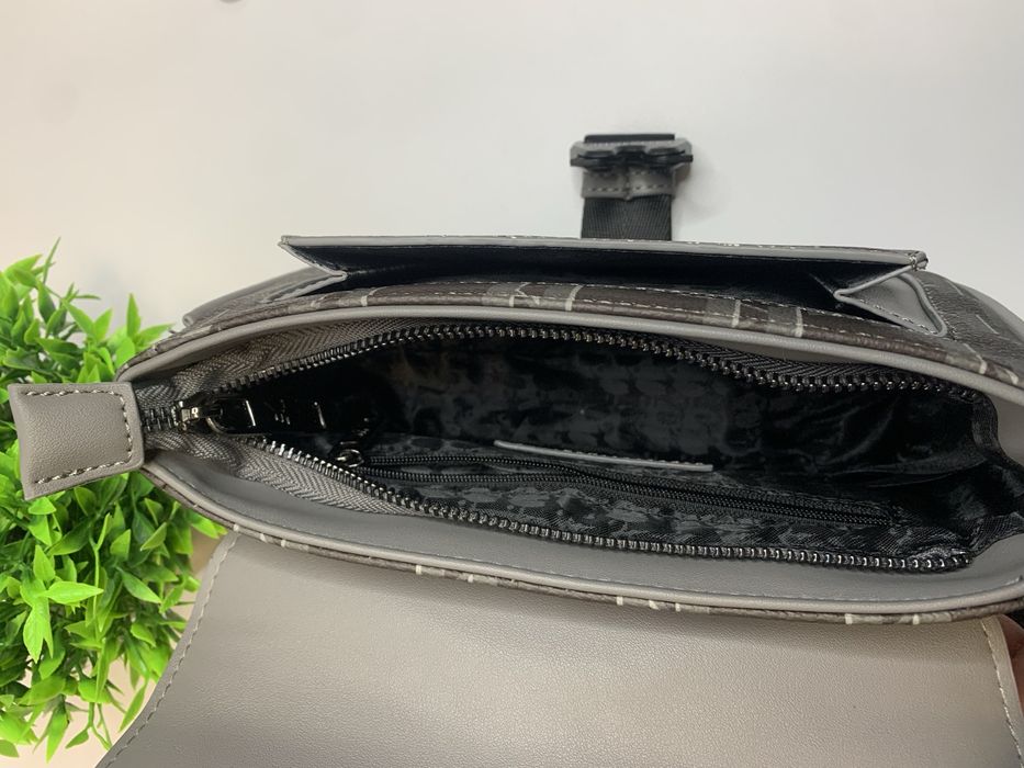 Сумка Karl Lagerfeld, сумка через плече карл/лагерфельд/чорна/біла