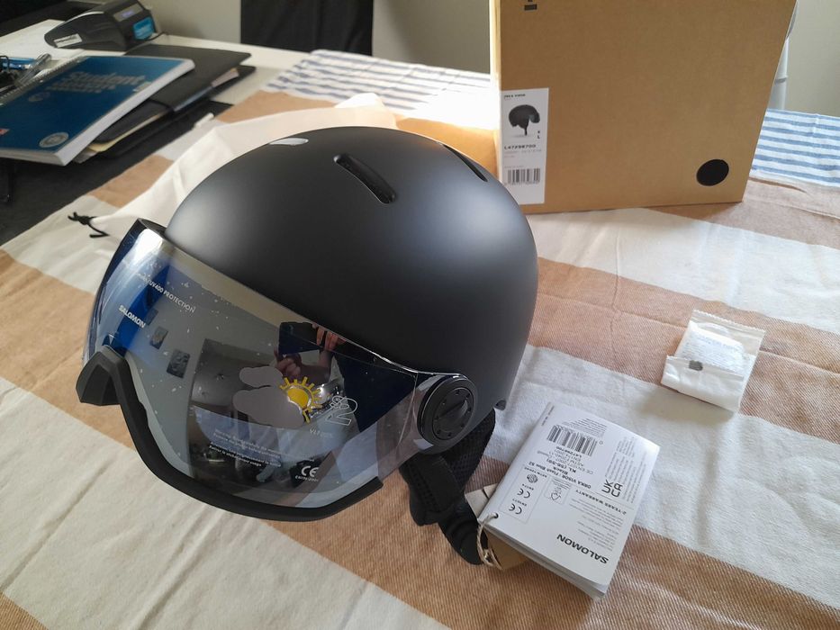 Kask narciarski SALOMON ORKA VISOR Black r 56-59cm