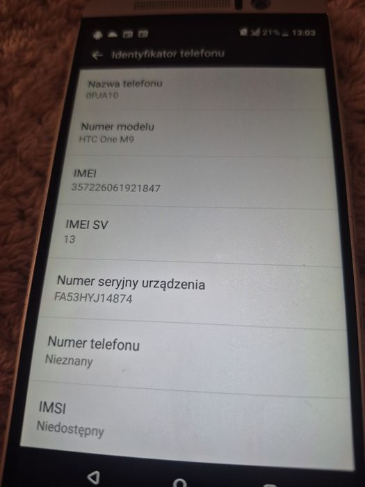 Smartfon HTC One M9