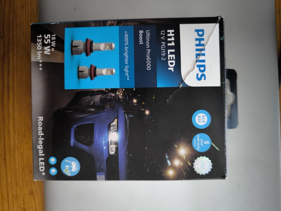 Philips H11 LED Ultinon Pro6000 Boost 100% legalne ECE R37