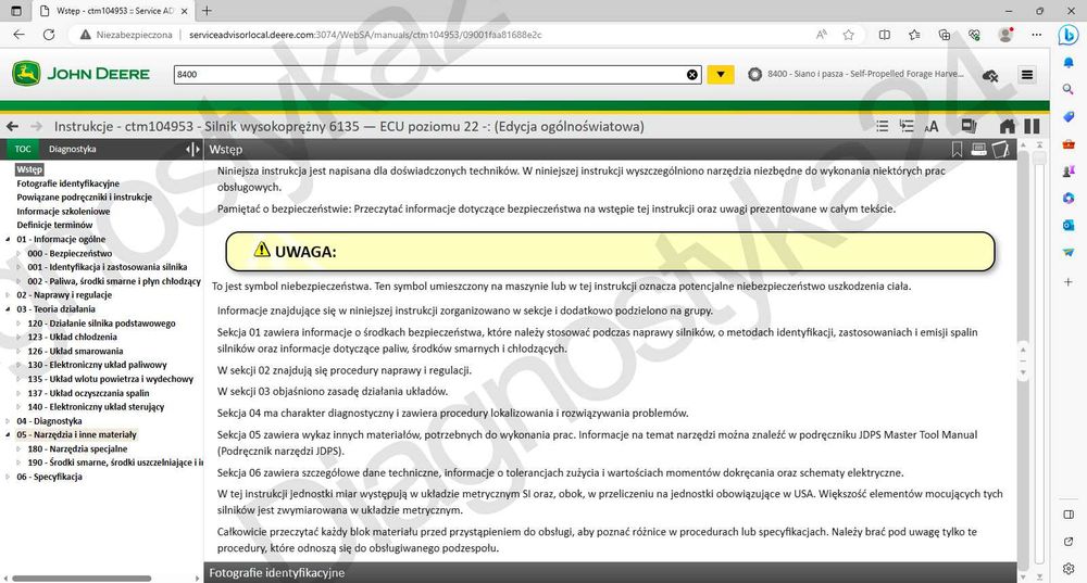 INTERFEJS DIAGNOSTYCZNY John Deere EDL V2 Serwisówka Maszyny Rolnicze