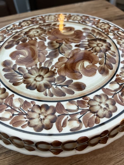 Stara porcelana polska KOŁO patera na tort PRL