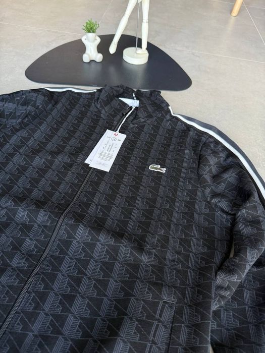 Чоловіча  мужская кофта на замку  олімпійка  Lacoste Monogram  розмір  S-XL