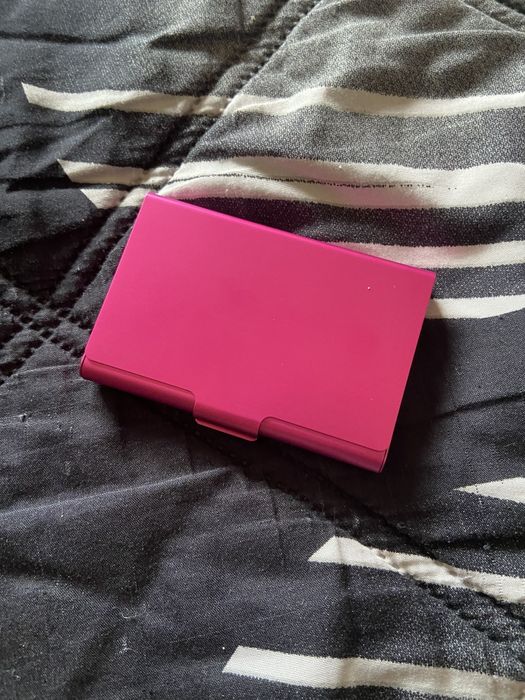 Portas cartões de metal cor rosa ( Portes grátis)