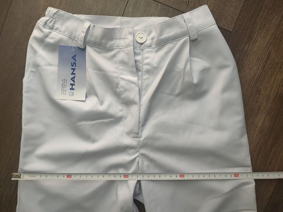 Spodnie medyczne białe r. 34