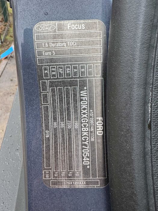 Silnik Ford Focus mk 3 1,6 TDCI Econetic 105 km
