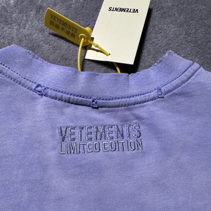 Футболка Vetements Hello my name purple S M L