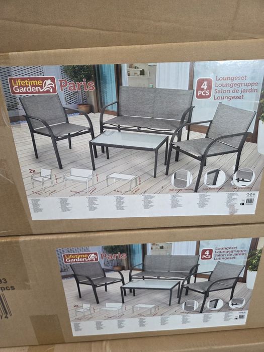 Zestaw ogrodowy meble na taras dla 4 osób na balkon ławka stół krzesła