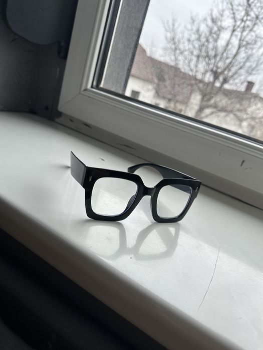 Okulary zerówki gruba ramka