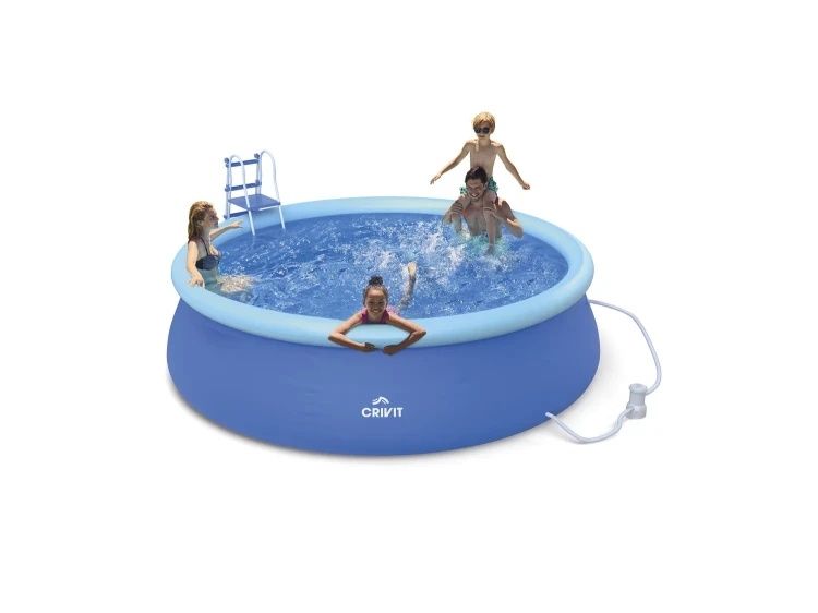 Basen ogrodowy CRIVIT Easy Set 457 x 122 cm | Z pompą, drabinką i pokr