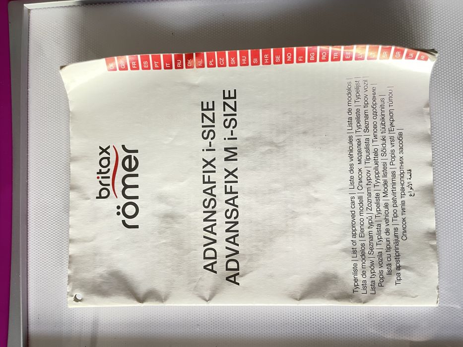 Cadeira Auto Britax Römer Advansafix i-Size (76–150 cm)