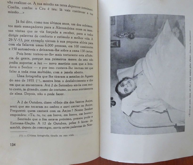 Alexandrina Maria da Costa - A Doentinha de Balasar (Uma Vitima da Eucaristia) - 1º Edição 1958