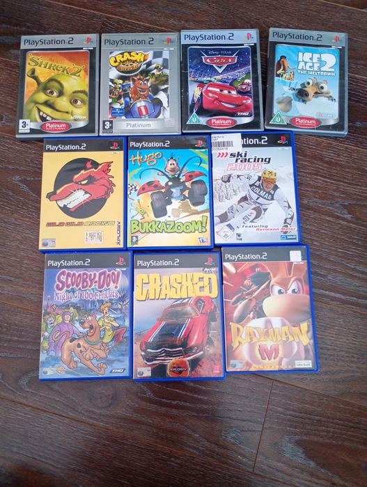 Gry na PS2.Rayman Scooby-Doo Crashed Hugo crasch nitro Shrek i inne