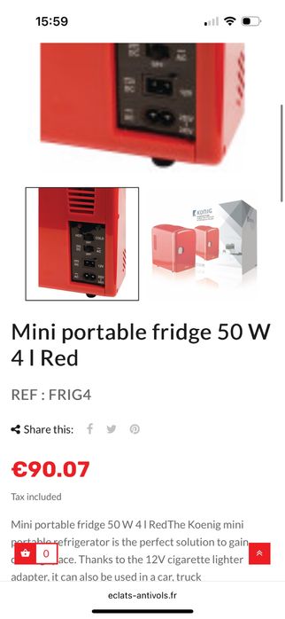 Mini lodówka przenosna Köning 50W