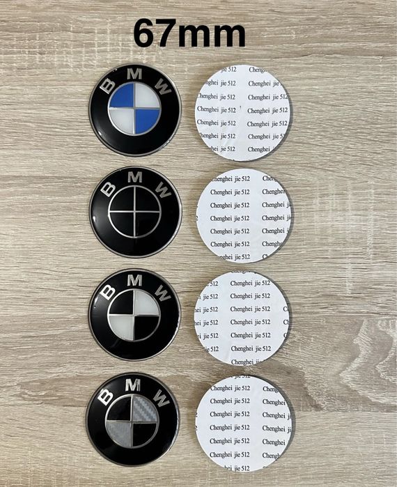 Simbolos BMW Autocolantes 11mm 14mm 45mm 56mm 60mm 65mm 67mm 70mm 78mm