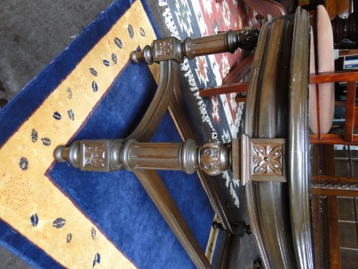 Wood, straw, and glass coffee table – excellent condition64584278880770123