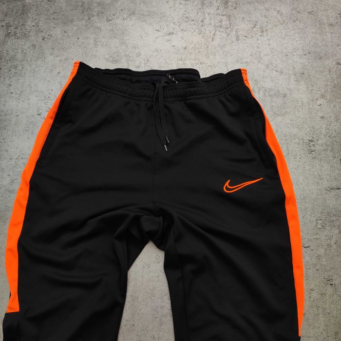 MĘSKIE Dresy Sportowe Czarne Nike Dri-Fit Joggery Treningowe Football