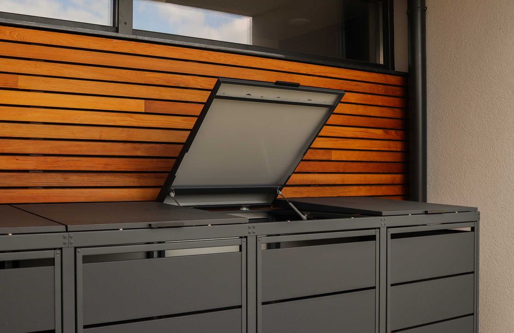 Zabudowy koszy Top Box Obudowy koszy Osłona kosza 3x240L Premium