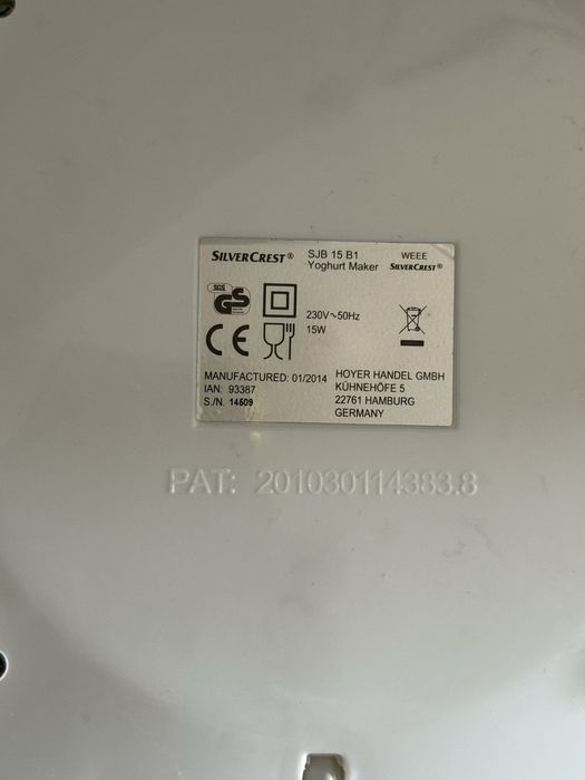 iogurteira silvercrest
