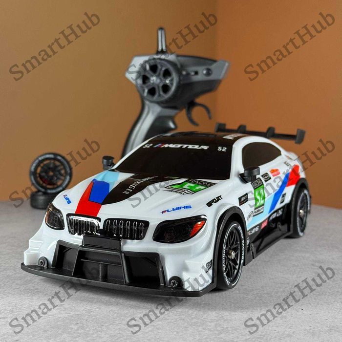 Машинка для дрифта на радиоуправлении BMW Neon Белая БМВ Дрифт машинка