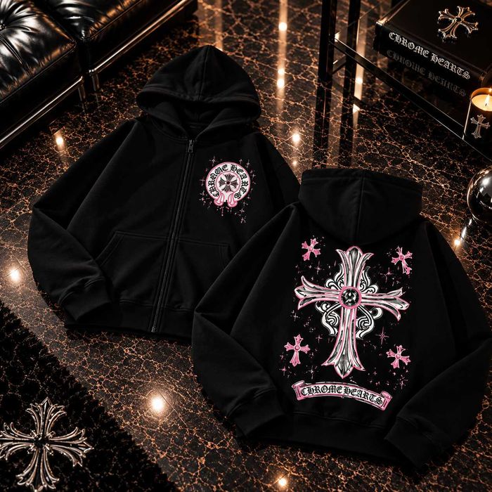 ‼️SALE‼️ Зіп худі Chrome Hearts зіпка хром хартс кофта з капюшоном