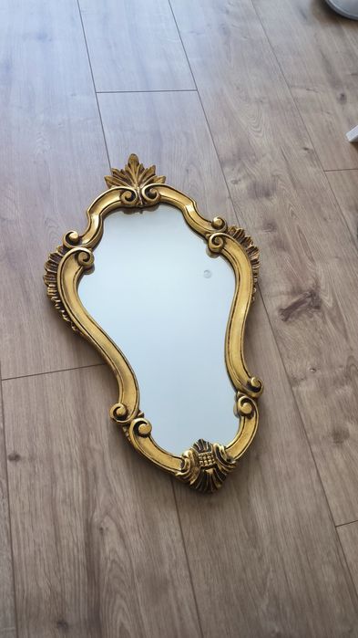 Espelho antigo "baroque" dourado restaurado