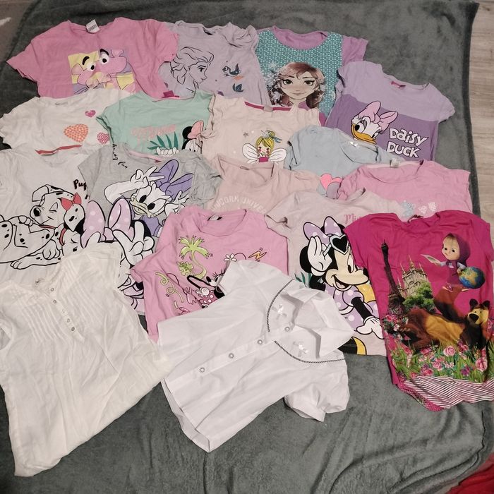 Duża paka ubrań dla dziewczynki 75 sztuk, rozmiar 122