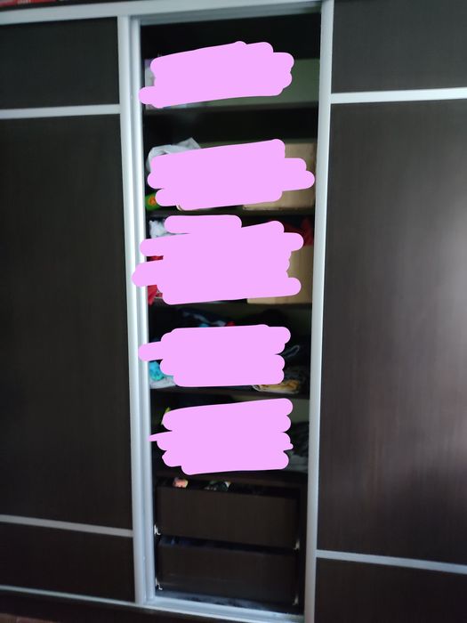 Szafa, duża, wenge, ciemny brąz