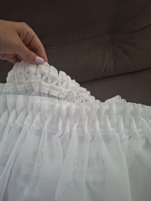 Тюль із шифона біла 4×2.50 Нова, готова, щоб вішати!