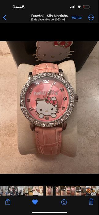 Vnedo relogio Hello Kitty original com cristais Swarovski
