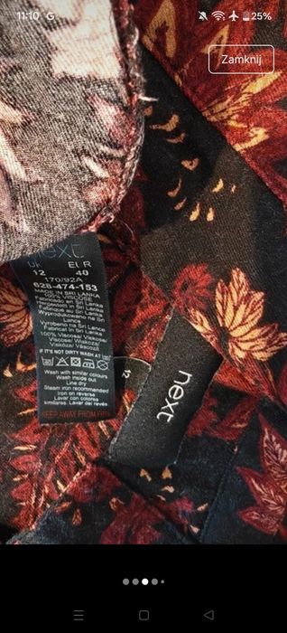 Next L Viscose paisley print short dress orient boho chic