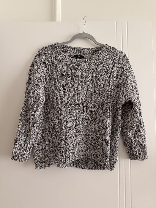 Szary melanżowy sweter H&M XS