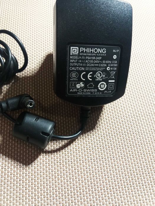 Блок питания 24V 0,625A со штекером 5.5*2.1 мм