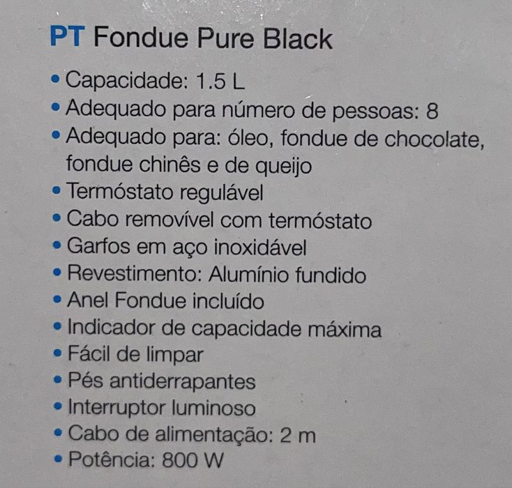PRINCESS 173025 - Fondue Preto Puro