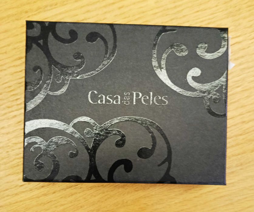 Carteira em pele genuina, homem, nova - Casa das peles