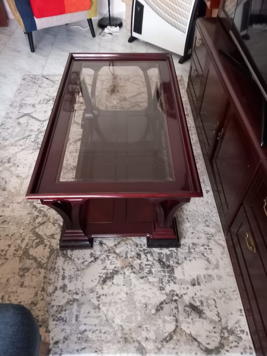 Mesa centro mogno maciço