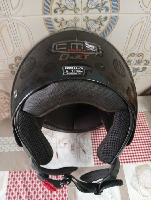 Capacete de Moto Jet CMS (Preto Brilhante)