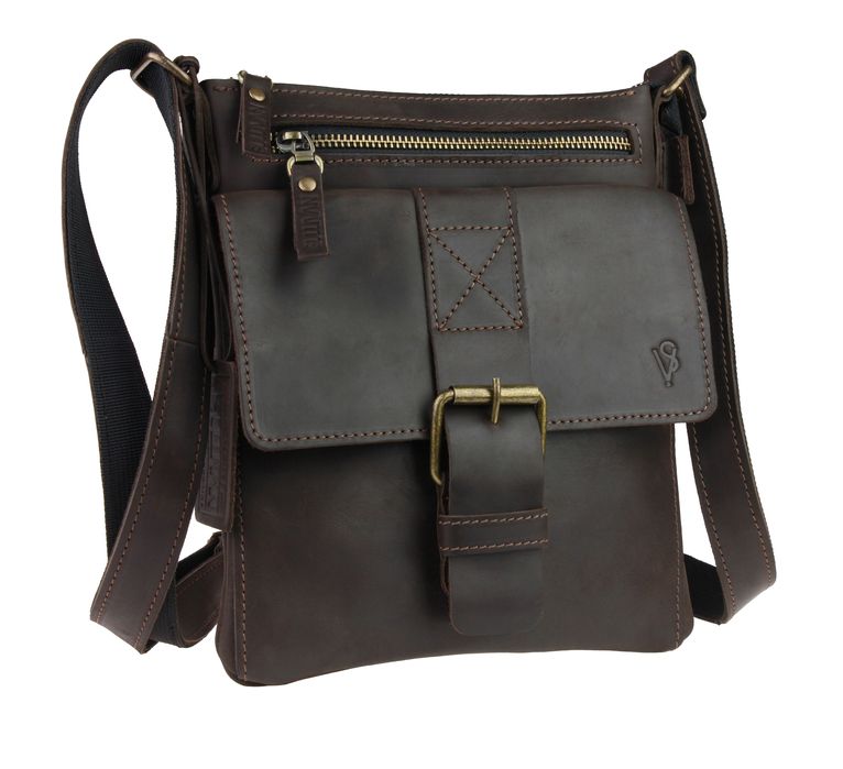 Сумка чоловіча шкіряна планшетка SULLIVAN smvp88-2(27) коричнева