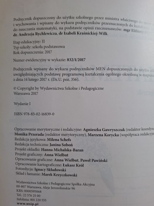 Matematyka 4. WSiP 2017
