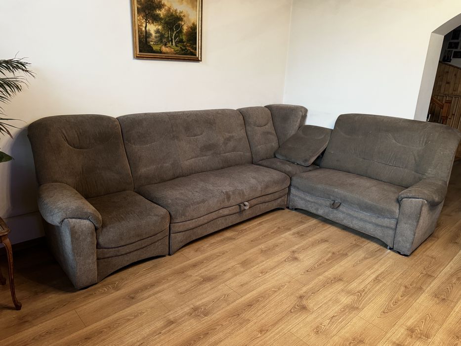 Narożnik XXL z funkcją spania i relax