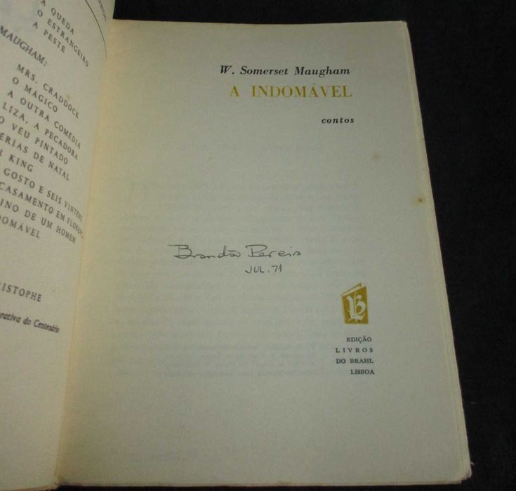 Livro A Indomável Somerset Maugham Autores Sempre