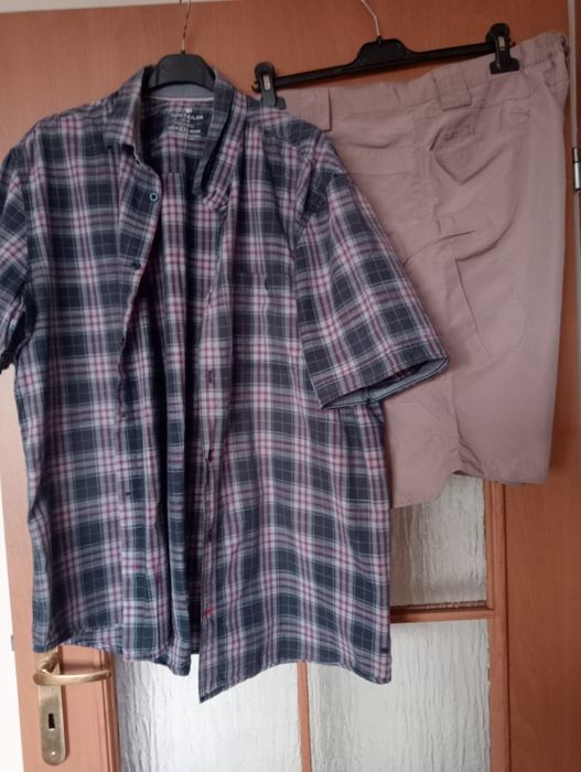 Zestaw męski koszulka xxl spodenki bojówki krótkie xxl