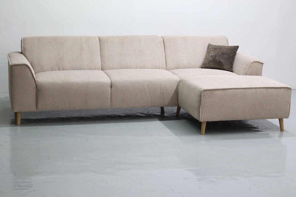 TXM NOWY Piaskowy NOWOCZESNY NAROŻNIK kanapa sofa rogówka sprężyna bonell