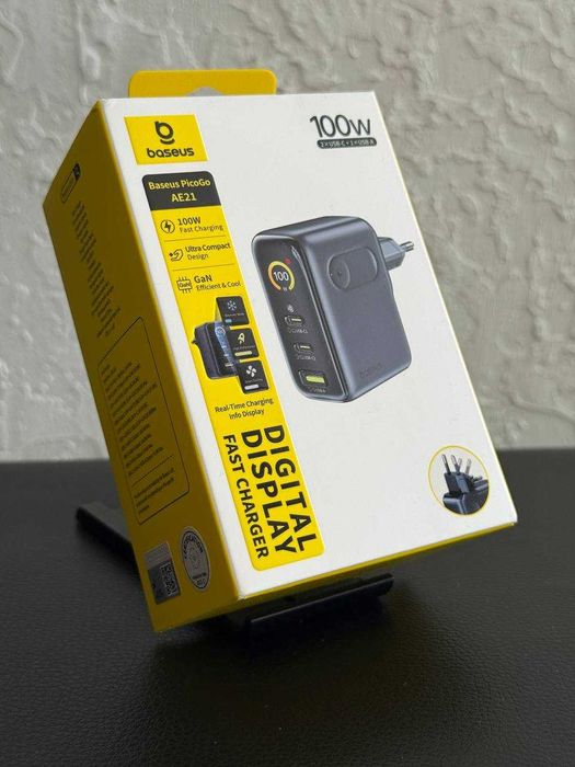 Зарядний пристрій Baseus PicoGo AE21 100W | 3 порти | Швидка зарядка