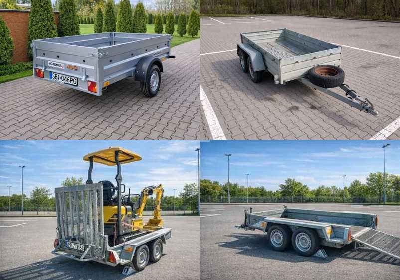 Wynajem Wypożyczalnia przyczep przyczepek
